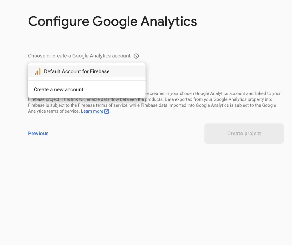 choose google analytics